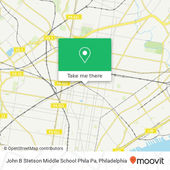 Mapa de John B Stetson Middle School Phila Pa