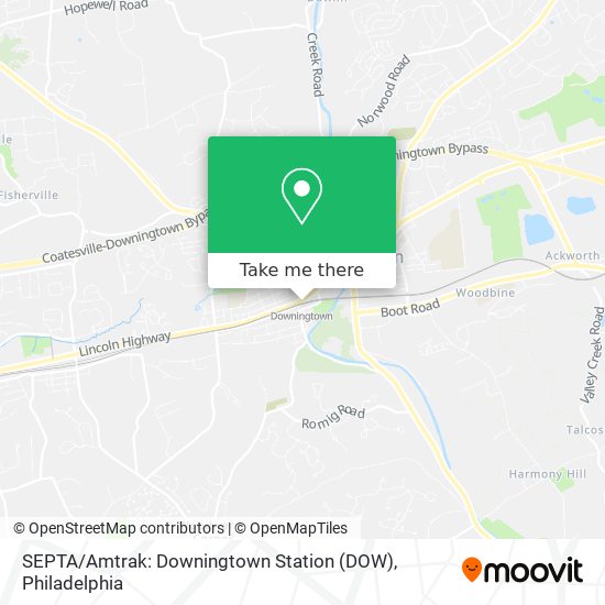 SEPTA / Amtrak: Downingtown Station (DOW) map