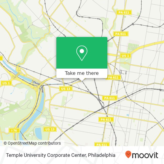 Mapa de Temple University Corporate Center