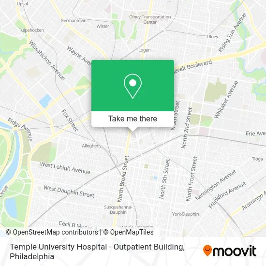 Temple University Hospital - Outpatient Building map