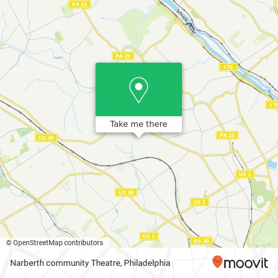 Mapa de Narberth community Theatre