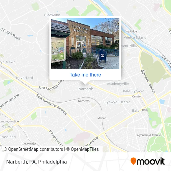 Narberth, PA map