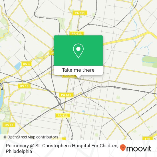 Mapa de Pulmonary @ St. Christopher's Hospital For Children