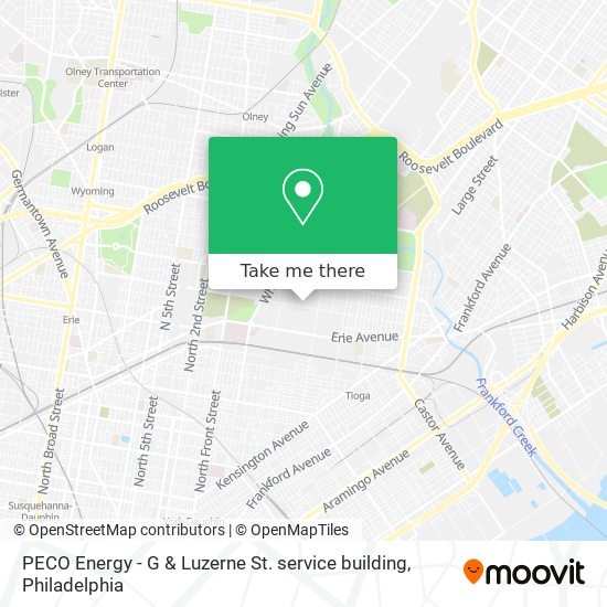 PECO Energy - G & Luzerne St. service building map