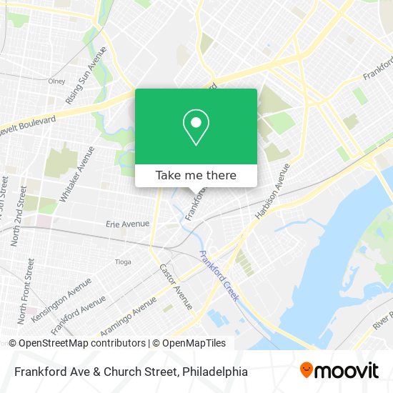 Mapa de Frankford Ave & Church Street