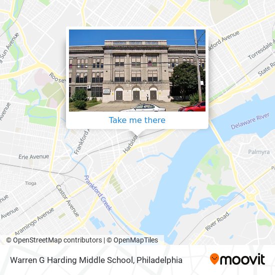 Warren G Harding  Middle School map