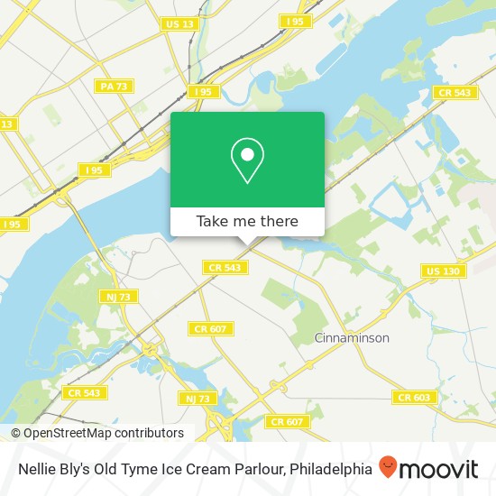 Mapa de Nellie Bly's Old Tyme Ice Cream Parlour