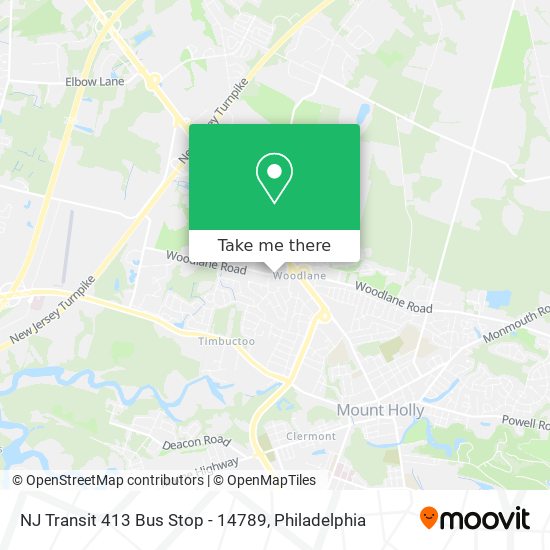 NJ Transit 413  Bus Stop - 14789 map