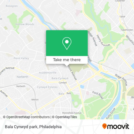 Mapa de Bala Cynwyd park