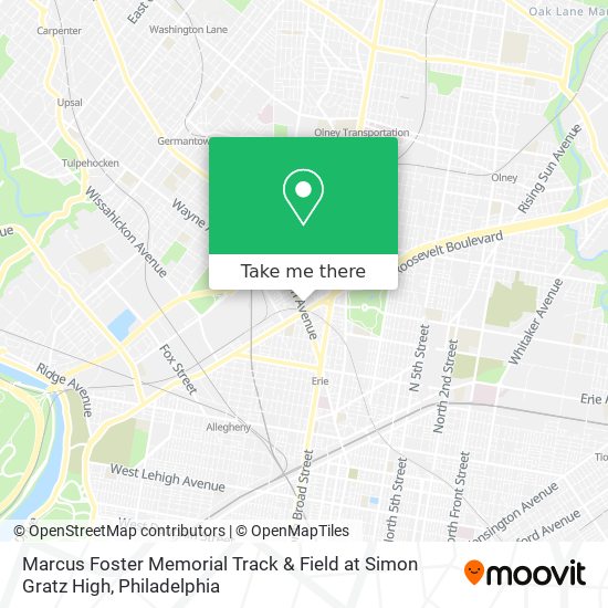 Marcus Foster Memorial Track & Field at Simon Gratz High map