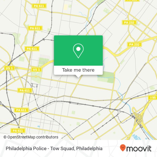 Mapa de Philadelphia Police - Tow Squad