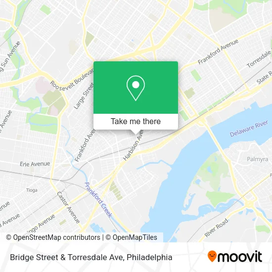 Mapa de Bridge Street & Torresdale Ave