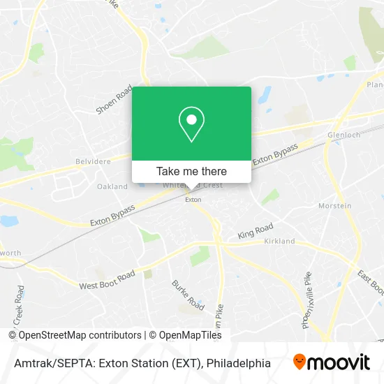 Amtrak / SEPTA: Exton Station (EXT) map
