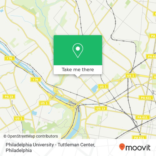 Mapa de Philadelphia University - Tuttleman Center