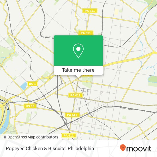 Popeyes Chicken & Biscuits map