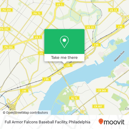 Full Armor Falcons Baseball Facility map