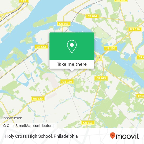 Holy Cross High School map