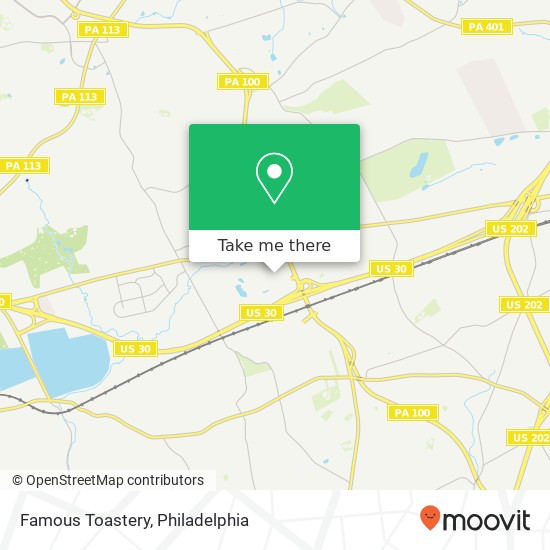 Famous Toastery map