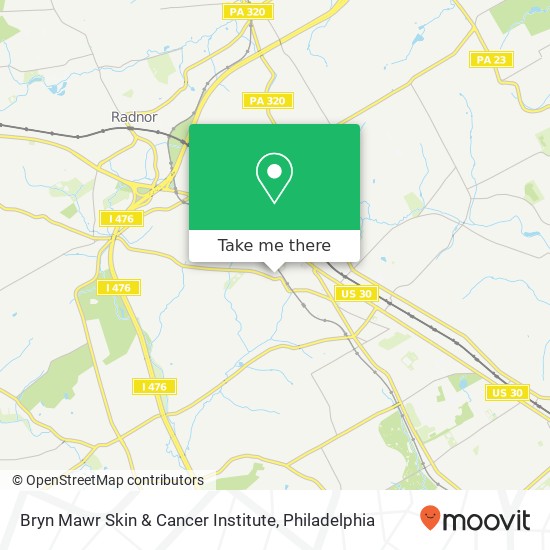 Mapa de Bryn Mawr Skin & Cancer Institute