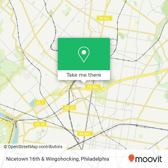 Nicetown 16th & Wingohocking map