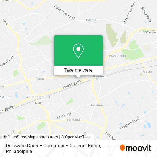 Delaware County Community College- Exton map