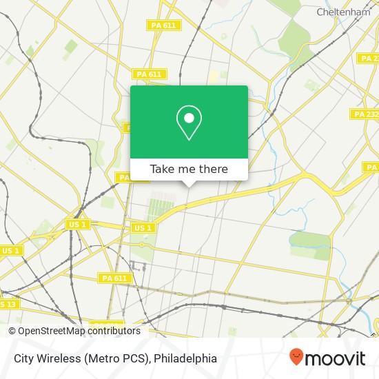 City Wireless (Metro PCS) map