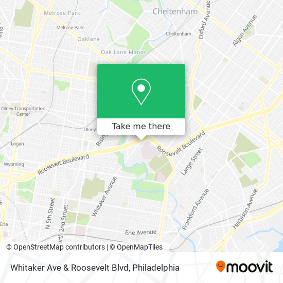 Whitaker Ave & Roosevelt Blvd map