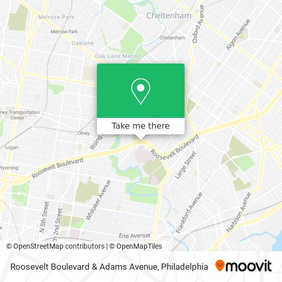 Roosevelt Boulevard & Adams Avenue map