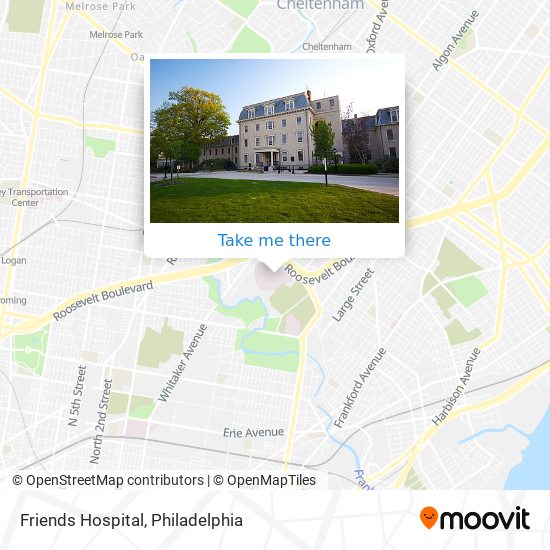 Friends Hospital map