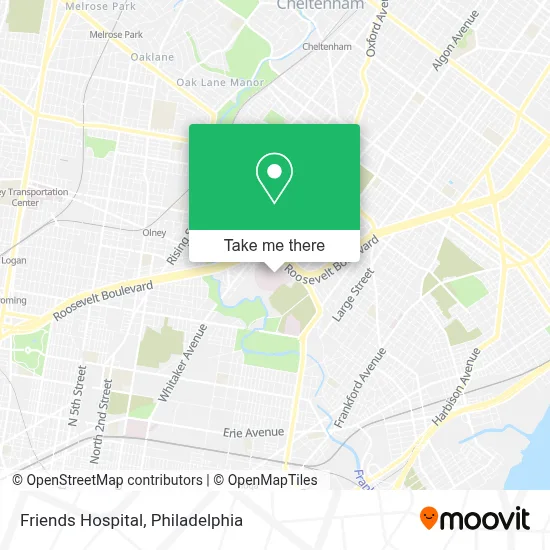 Friends Hospital map
