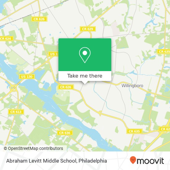 Mapa de Abraham Levitt Middle School