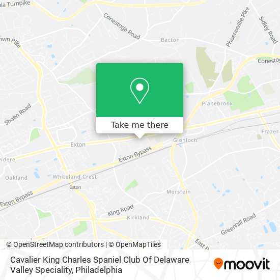 Cavalier King Charles Spaniel Club Of Delaware Valley Speciality map