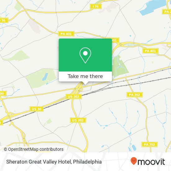Sheraton Great Valley Hotel map