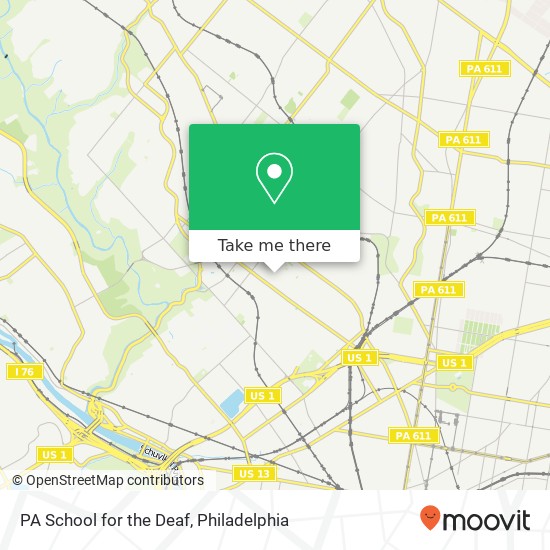 PA School for the Deaf map