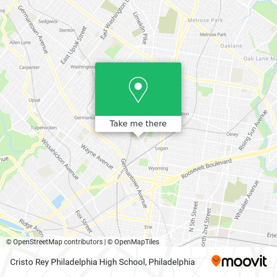 Mapa de Cristo Rey Philadelphia High School