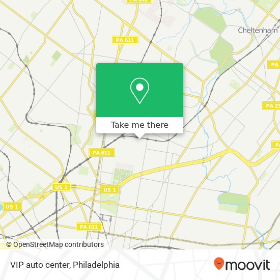 VIP auto center map