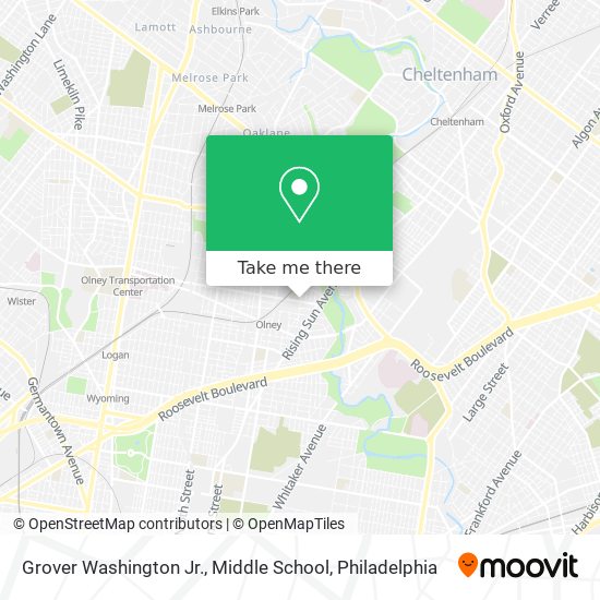 Grover Washington Jr., Middle School map