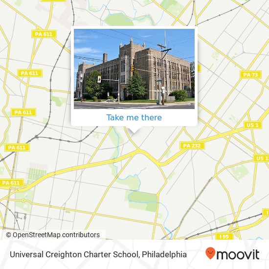 Universal Creighton Charter School map