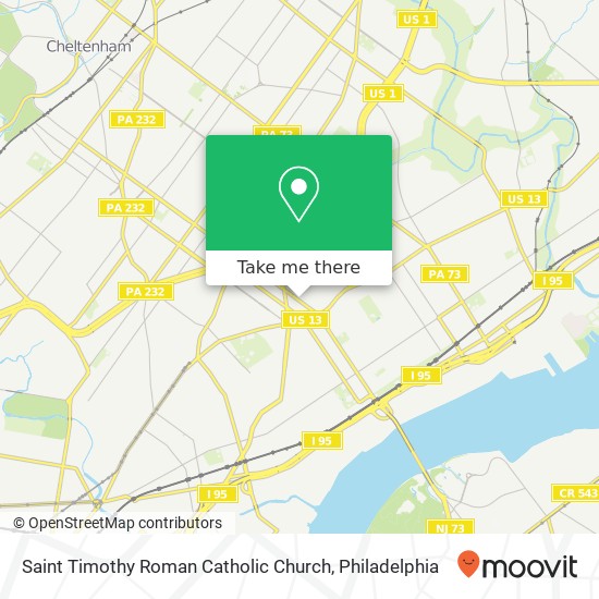 Saint Timothy Roman Catholic Church map