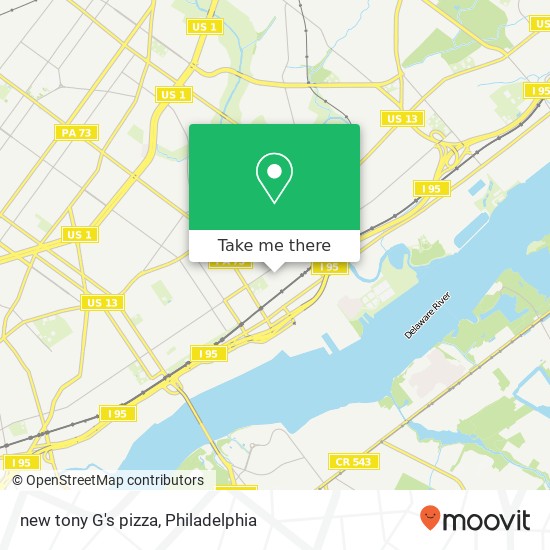 new tony G's pizza map