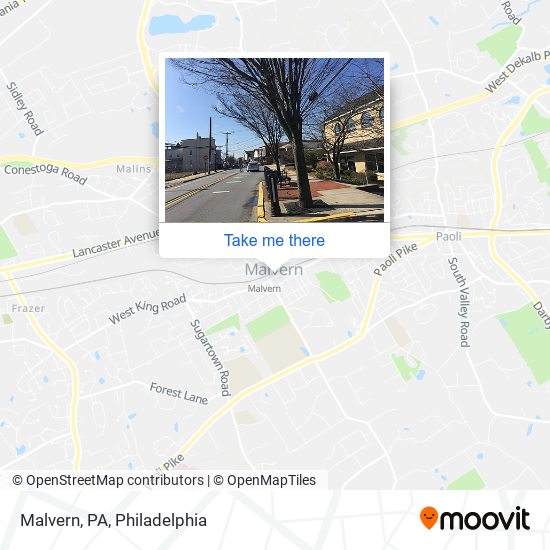 Malvern, PA map