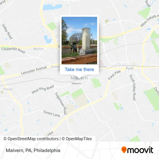 Malvern, PA map