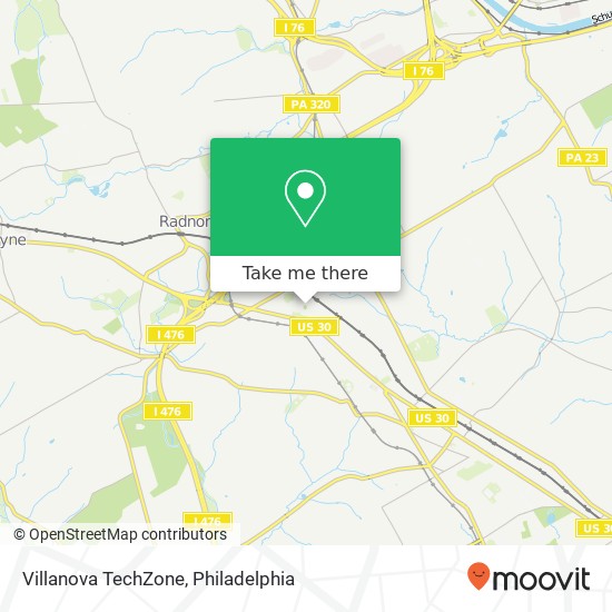 Mapa de Villanova TechZone