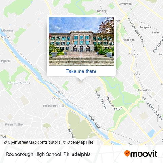 Mapa de Roxborough High School