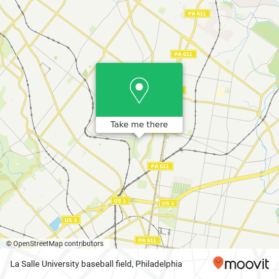 La Salle University baseball field map