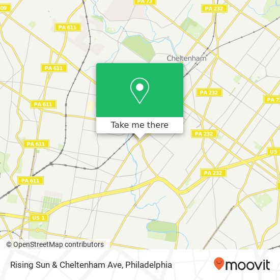Mapa de Rising Sun & Cheltenham Ave
