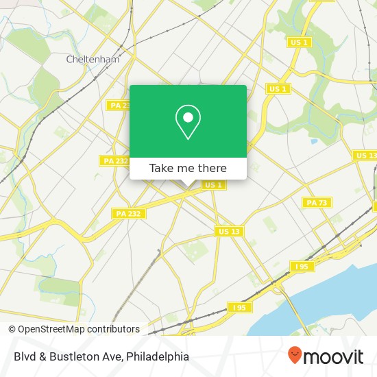 Blvd & Bustleton Ave map