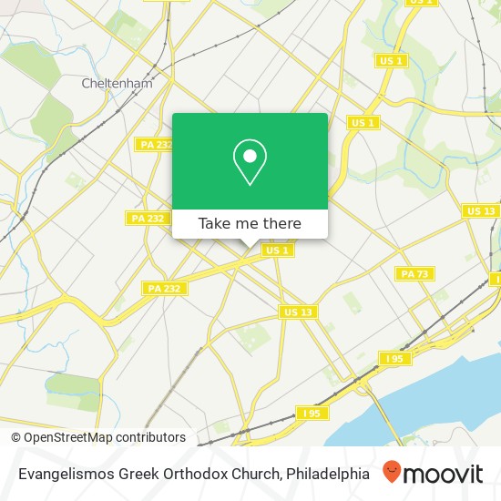 Mapa de Evangelismos Greek Orthodox Church