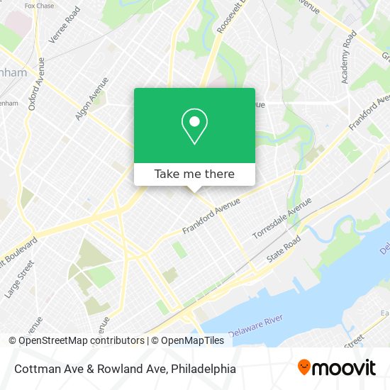 Mapa de Cottman Ave & Rowland Ave