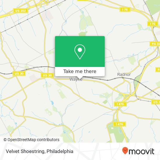 Velvet Shoestring map